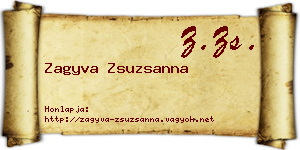 Zagyva Zsuzsanna névjegykártya